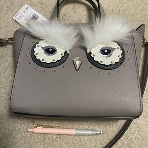 Gray Owl Design Handbag